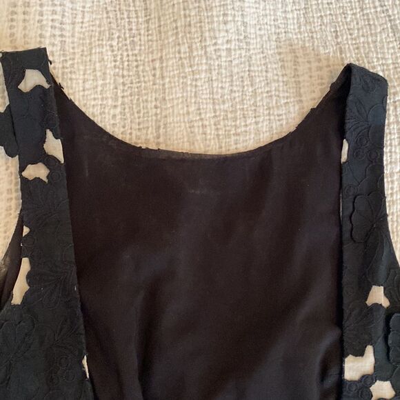 💙 Tibi Floral Texture Little Black Dress - Picture 4 of 9